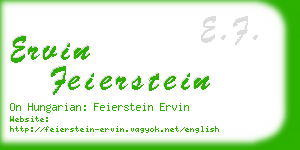 ervin feierstein business card